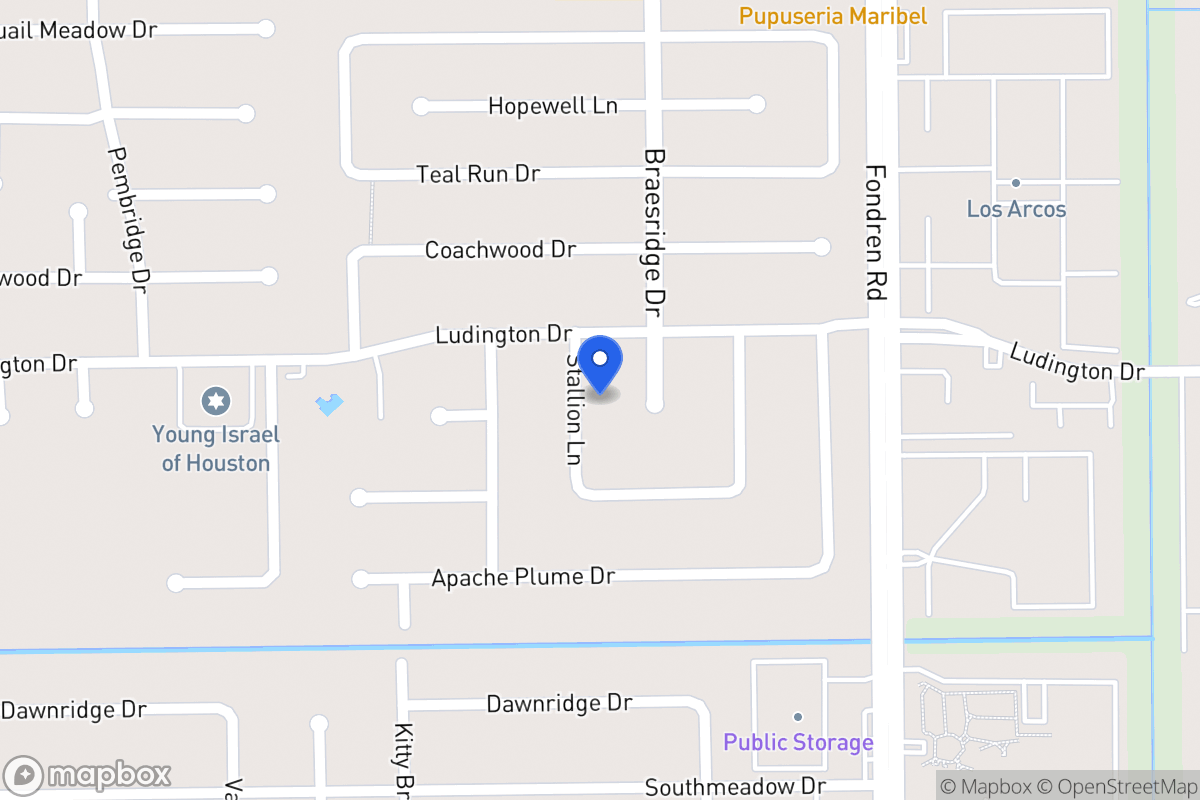 Map of 11811 Stallion Ln, Houston