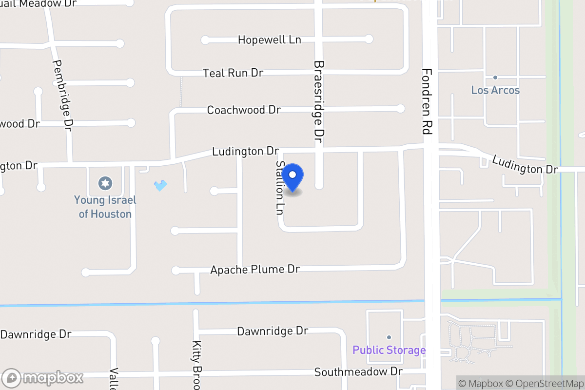 Map of 11815 Stallion Ln, Houston