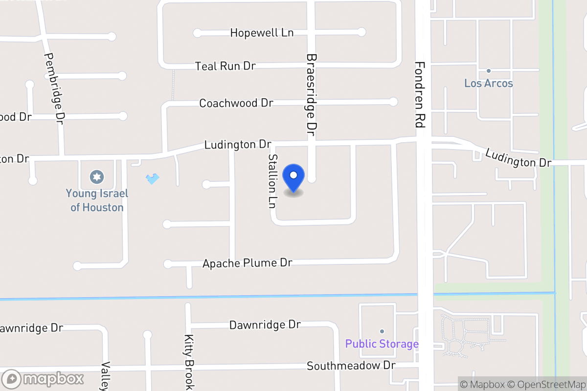 Map of 11819 Stallion Ln, Houston