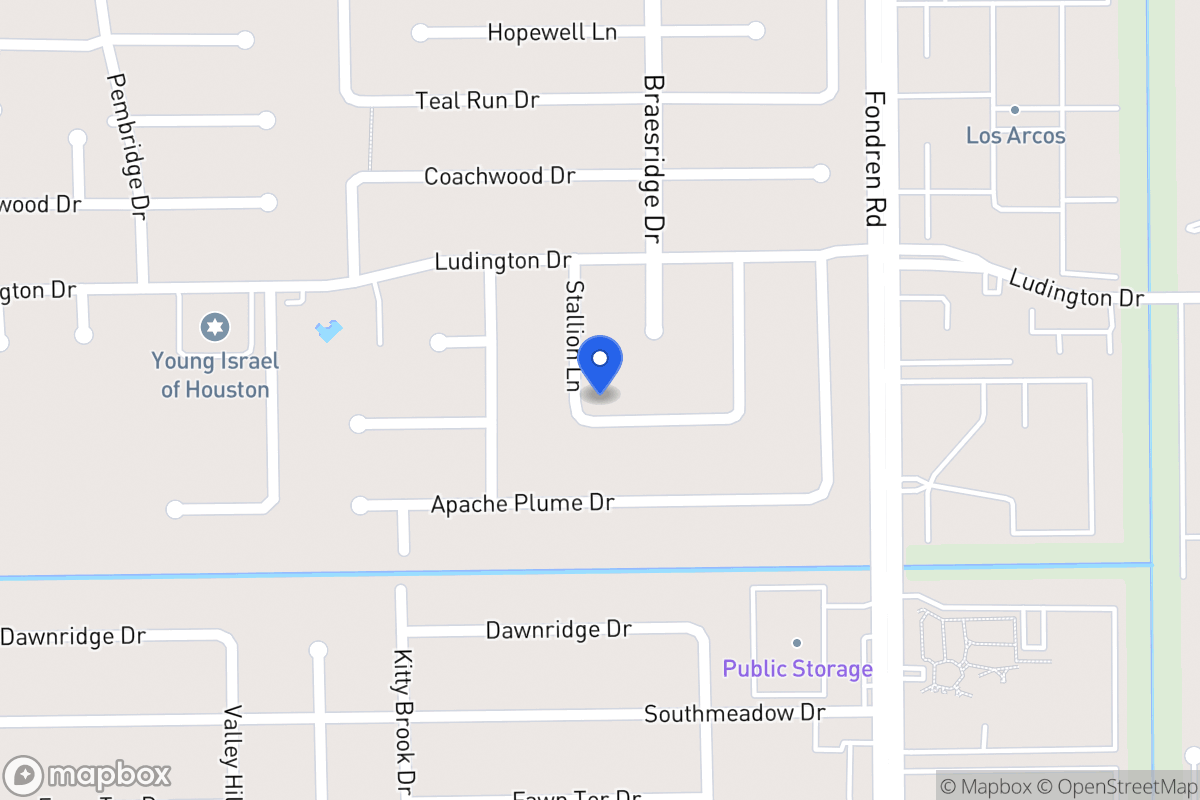 Map of 11823 Stallion Ln, Houston