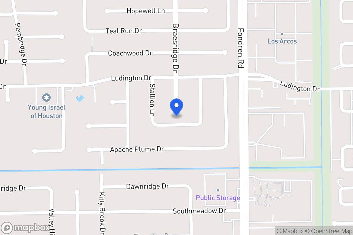 Map of 7602 Moondance, Houston