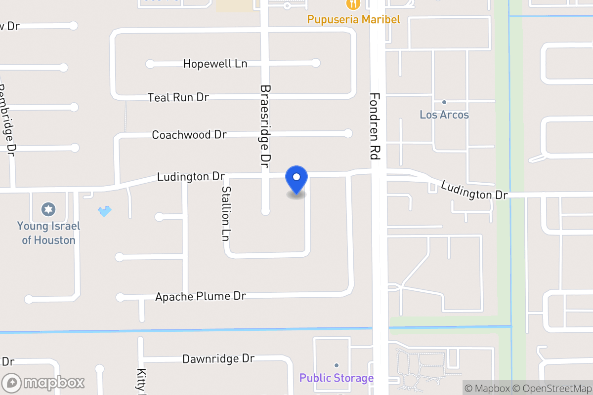 Map of 11806 Gladewood Ln, Houston