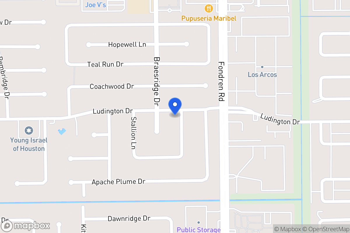 Map of 11802 Gladewood Ln, Houston