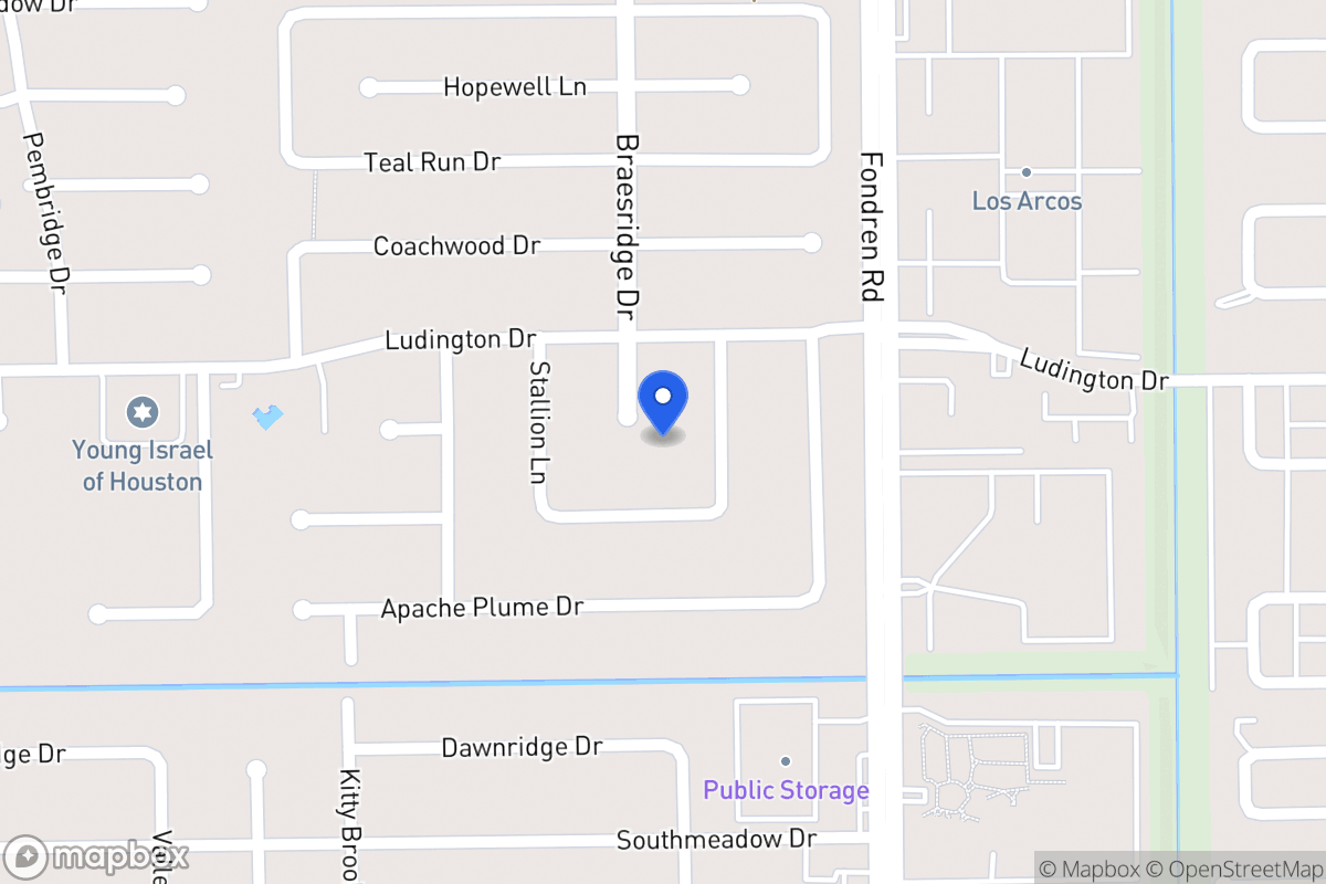 Map of 11815 Braesridge Dr, Houston