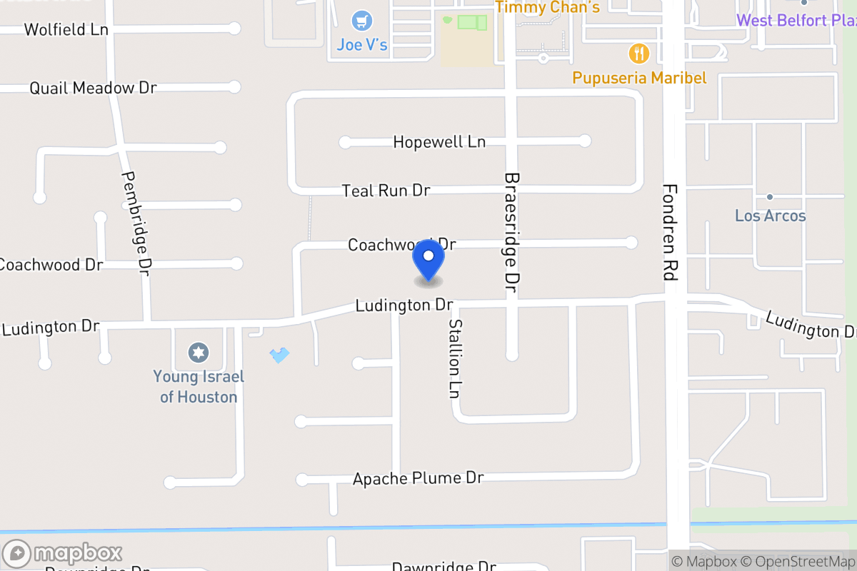 Map of 7618 Ludington Dr, Houston