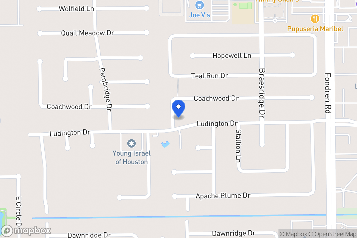 Map of 7718 Ludington Dr, Houston