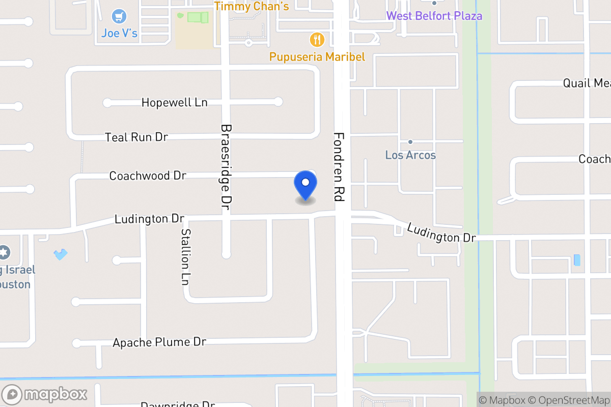 Map of 7510 Ludington Dr, Houston