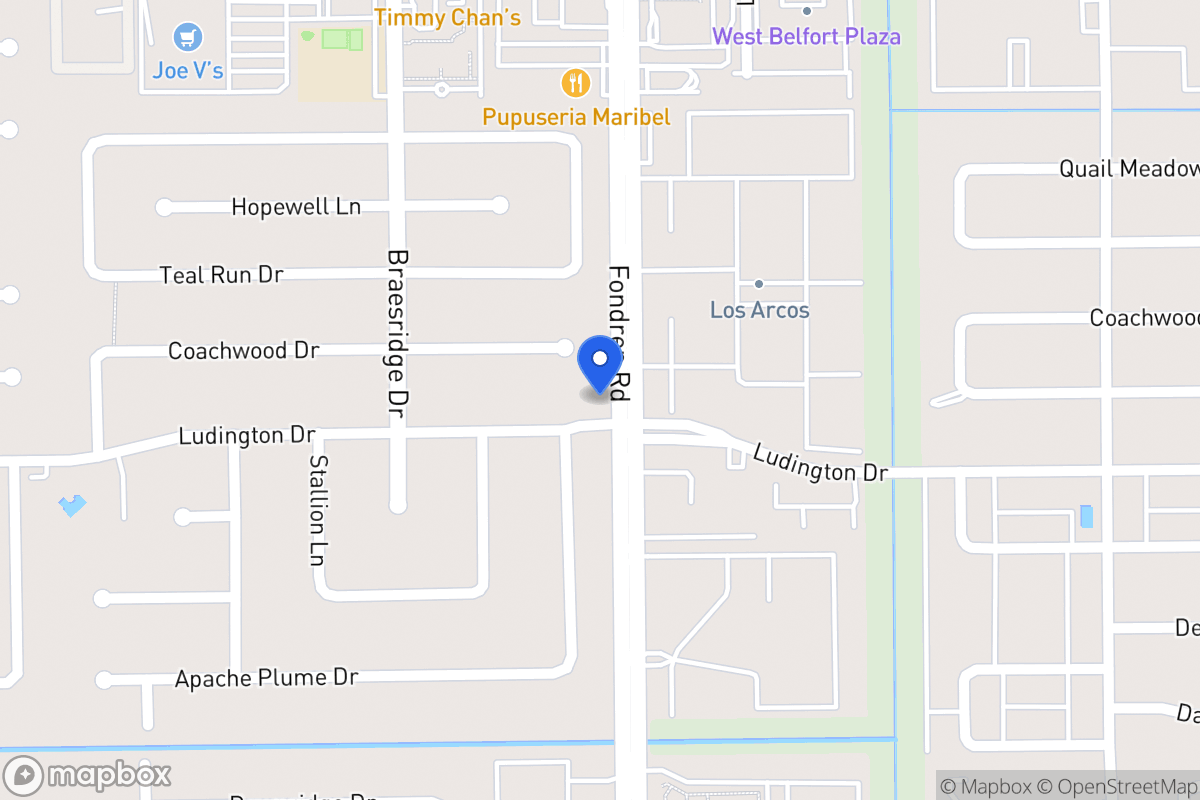 Map of 7502 Ludington Dr, Houston