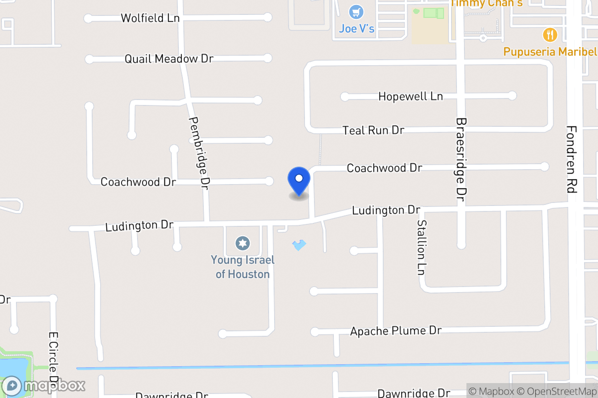 Map of 11714 Woodknoll Ln, Houston