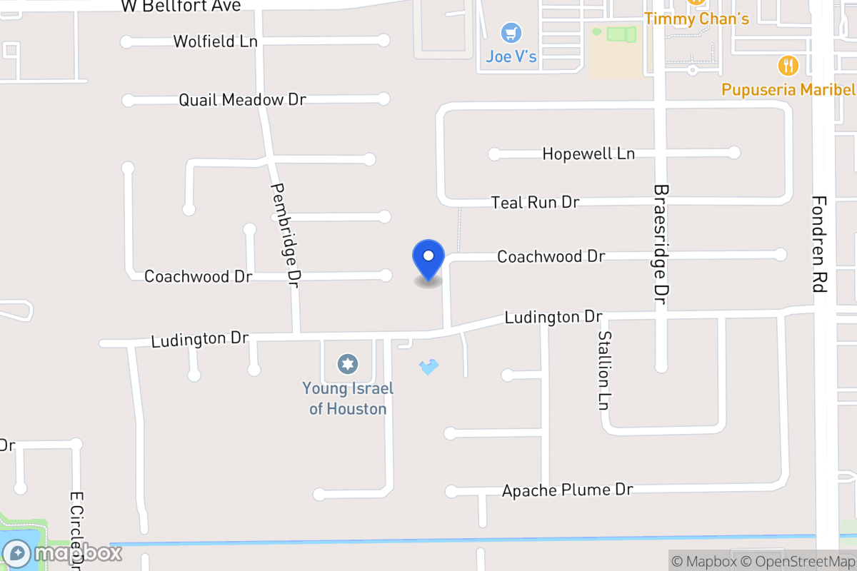Map of 11710 Woodknoll Ln, Houston
