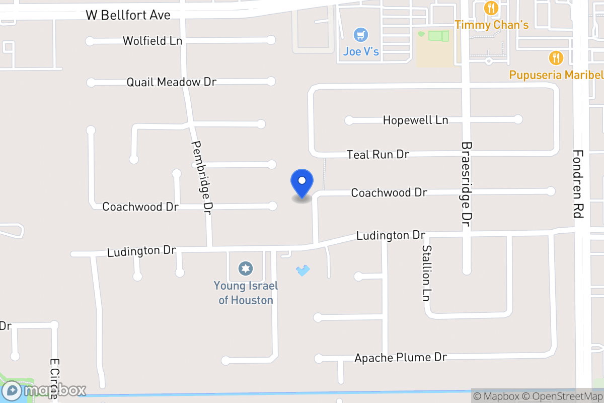 Map of 11706 Woodknoll Ln, Houston