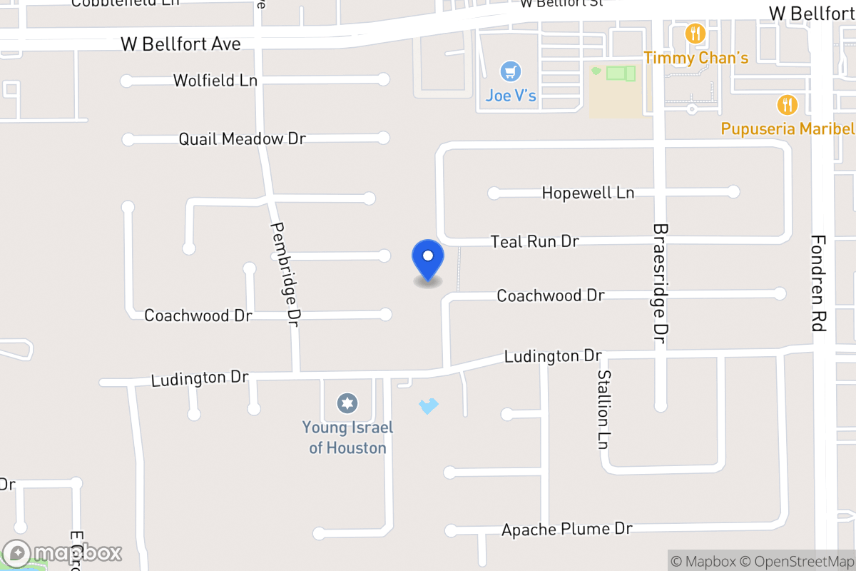 Map of 11702 Woodknoll Ln, Houston