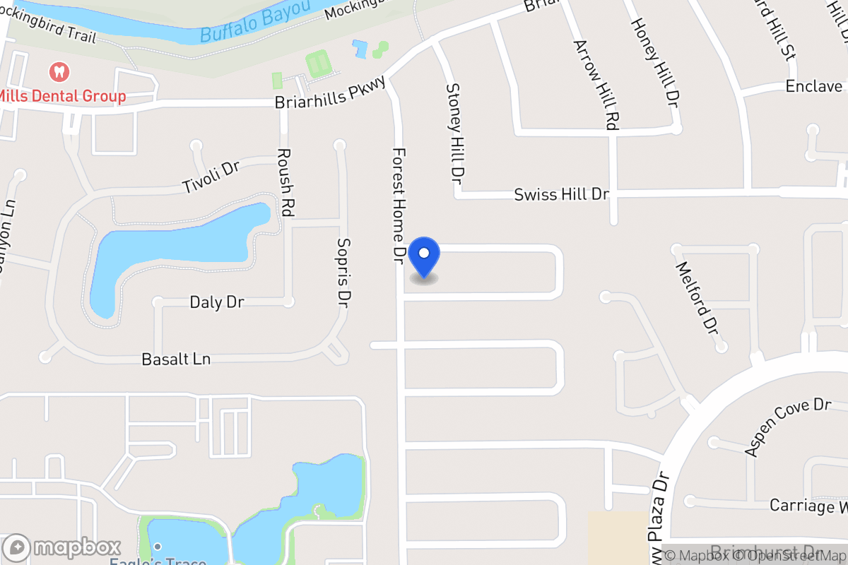 Map of 14222 Stokesmount Dr, Houston