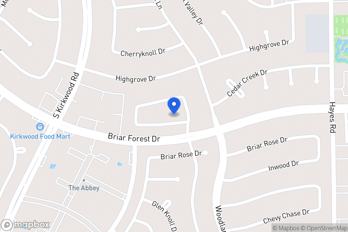 Map of 11606 Cedar Creek Dr, Houston