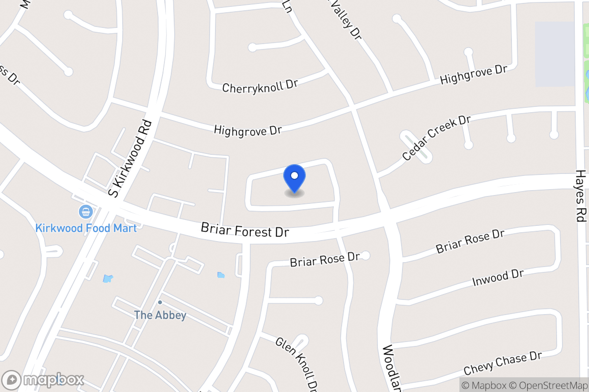 Map of 11614 Cedar Creek Dr, Houston