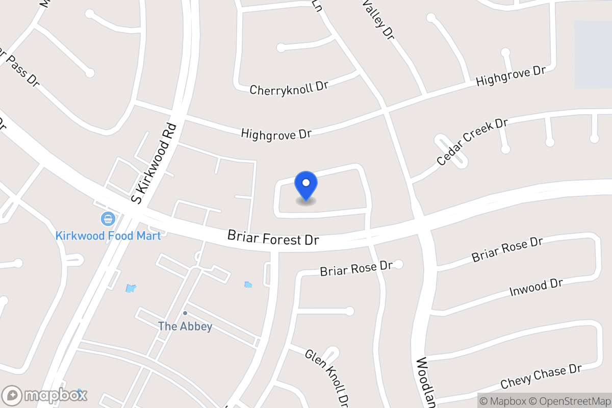Map of 11622 Cedar Creek Dr, Houston