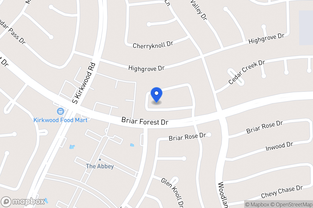 Map of 11626 Cedar Creek Dr, Houston