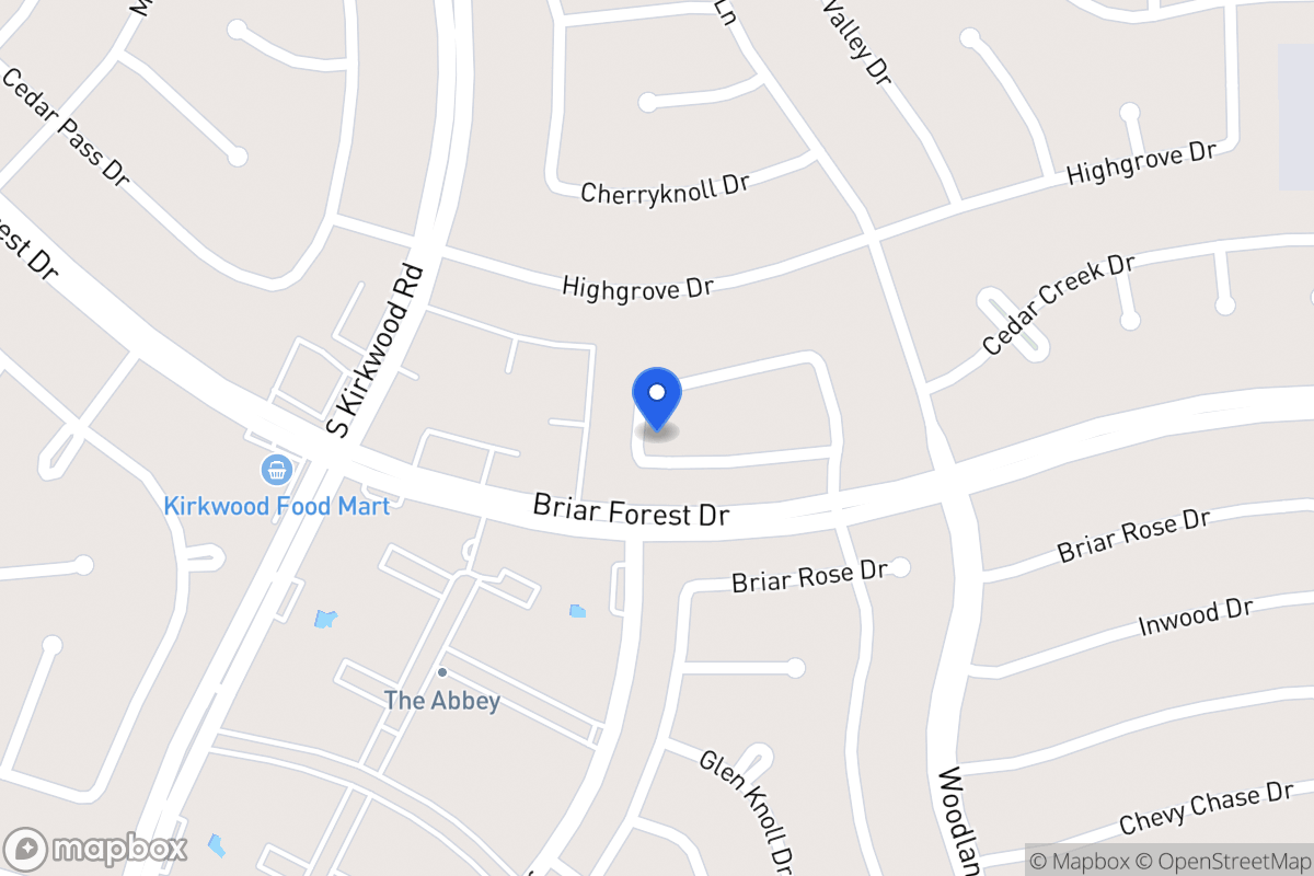 Map of 11630 Cedar Creek Dr, Houston