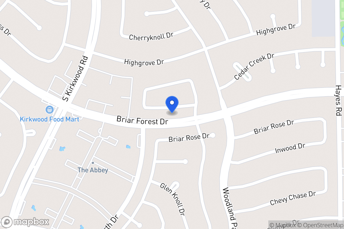 Map of 11615 Cedar Creek Dr, Houston