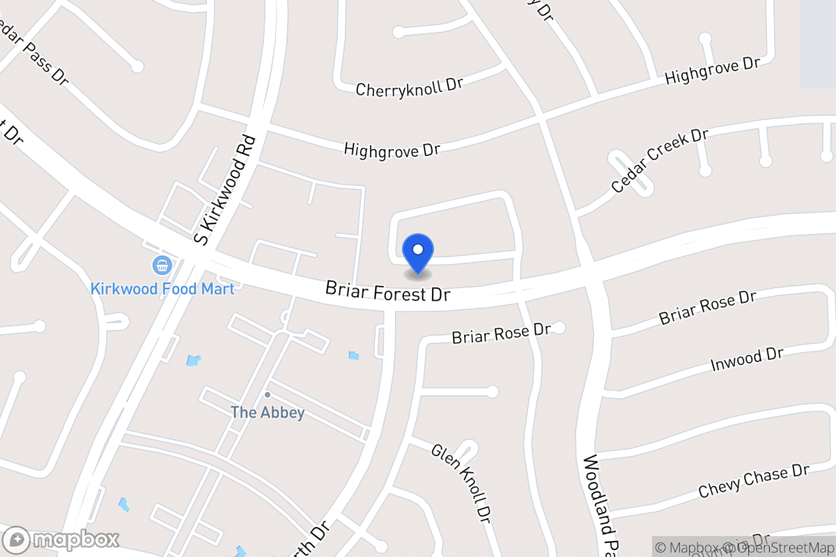 Map of 11627 Cedar Creek Dr, Houston