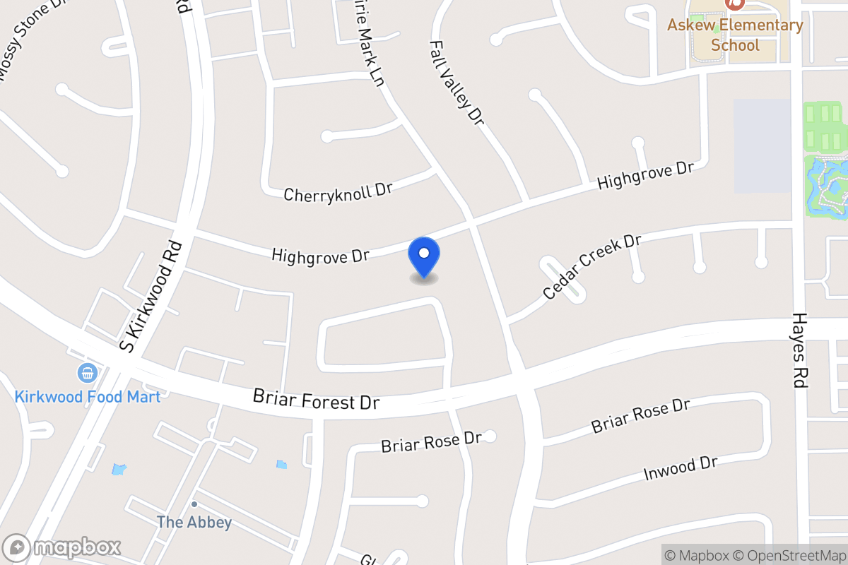 Map of 11606 Manor Park Dr, Houston