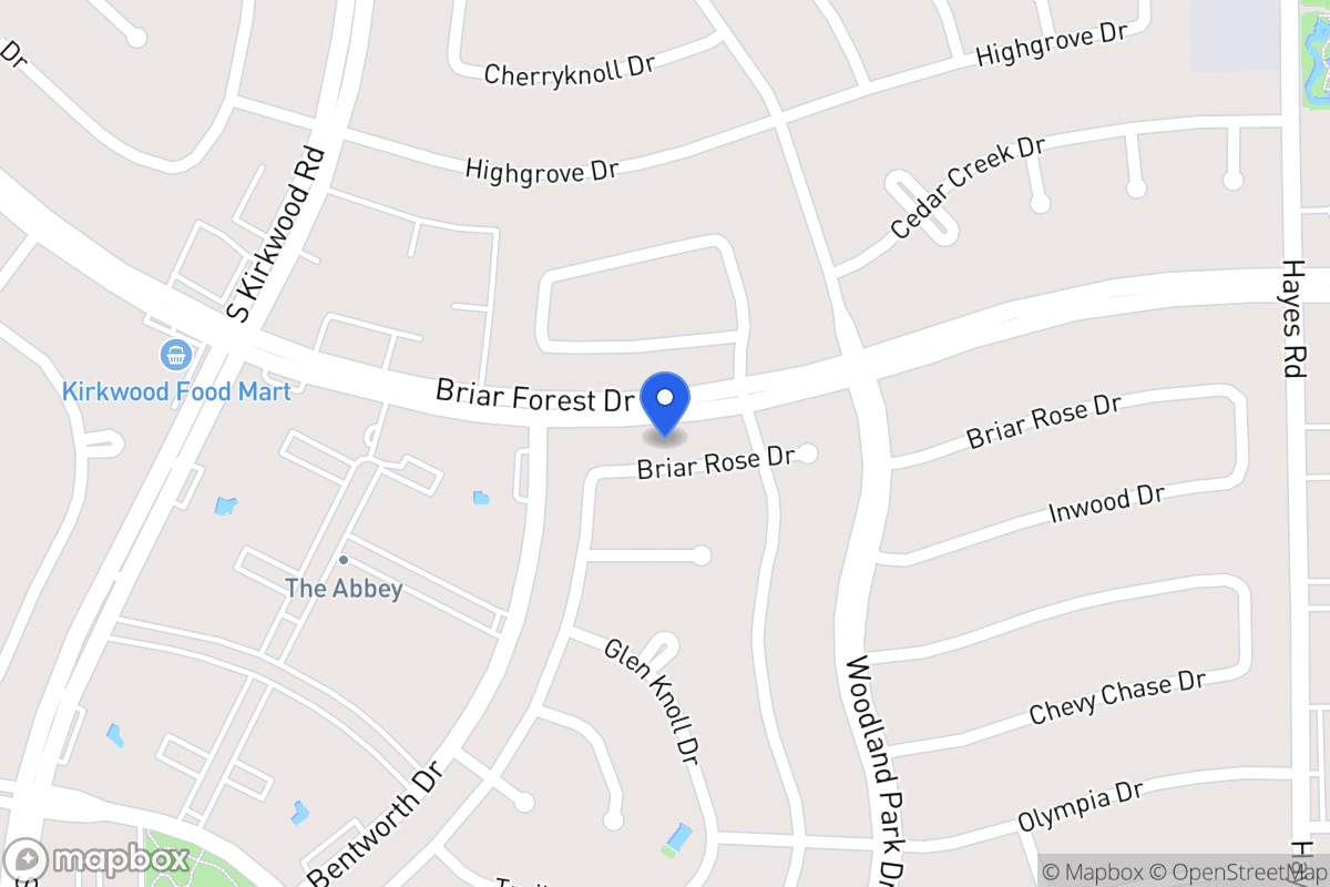 Map of 11630 Briar Rose Dr, Houston