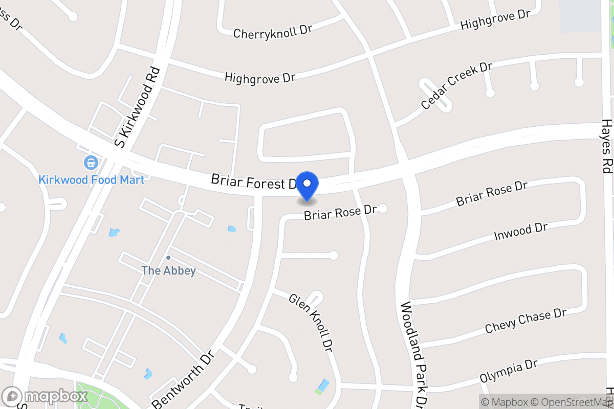 Map of 11634 Briar Rose Dr, Houston