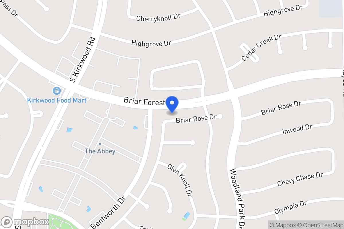Map of 11638 Briar Rose Dr, Houston