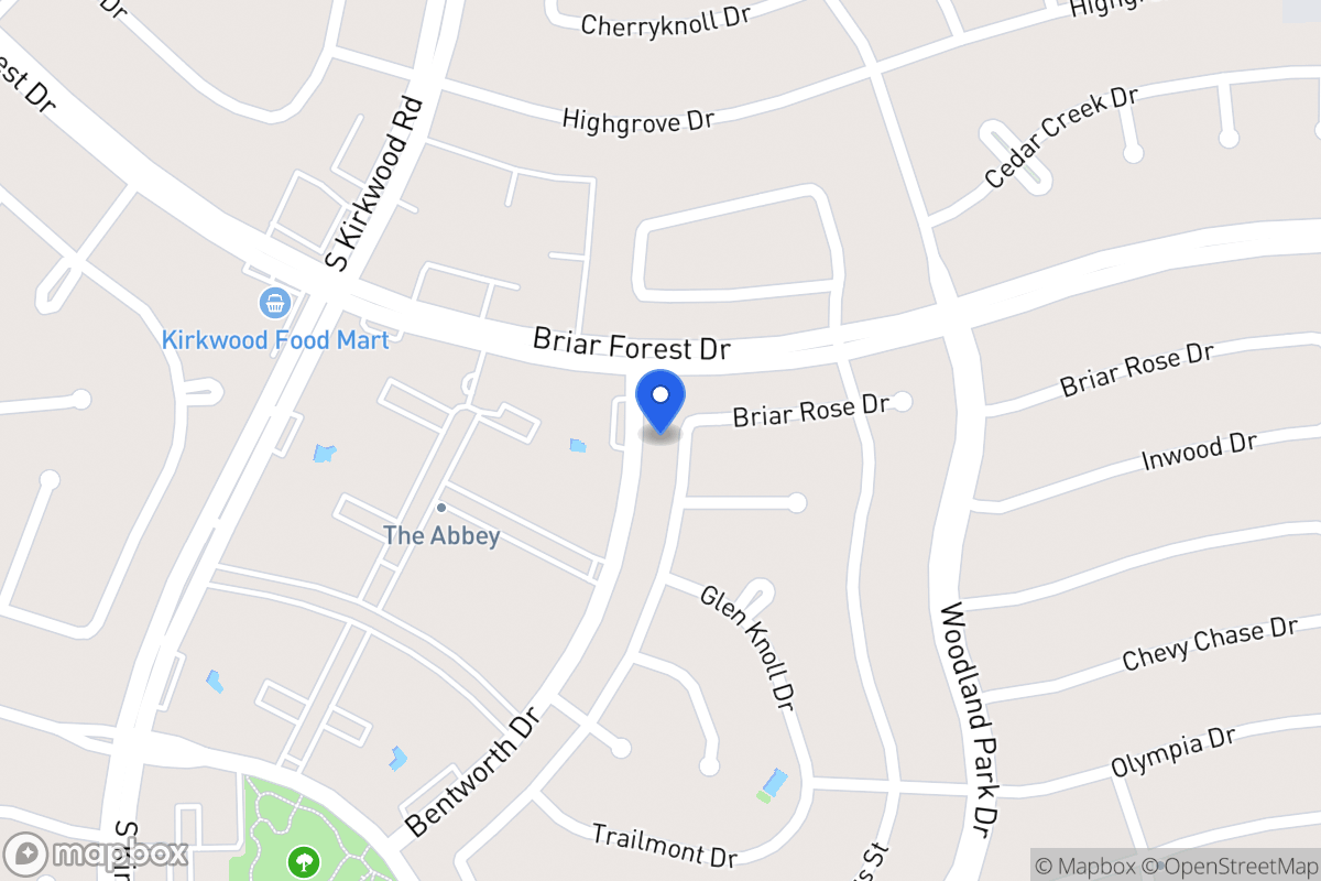 Map of 1904 Hickory Lawn Dr, Houston