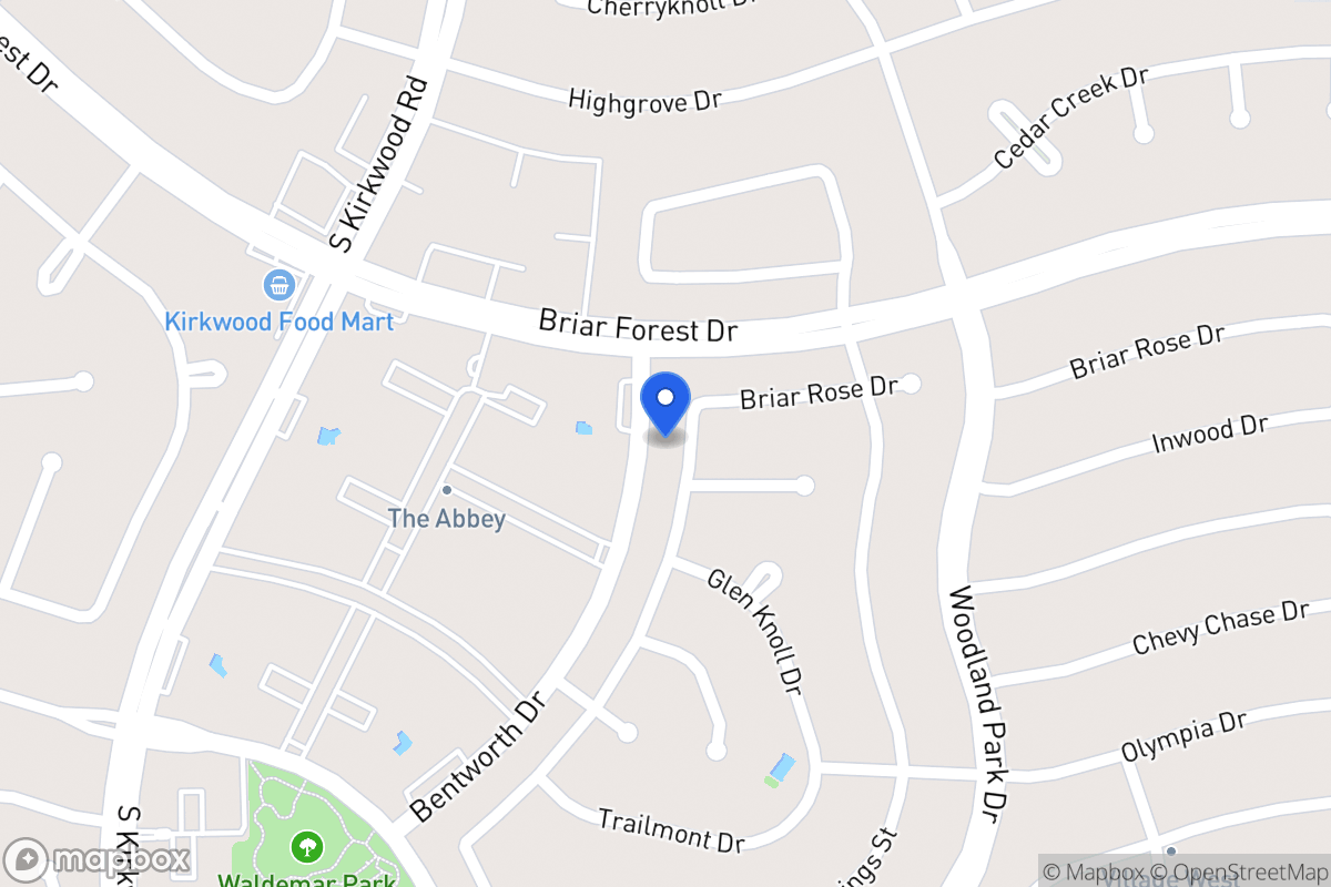 Map of 1906 Hickory Lawn Dr, Houston