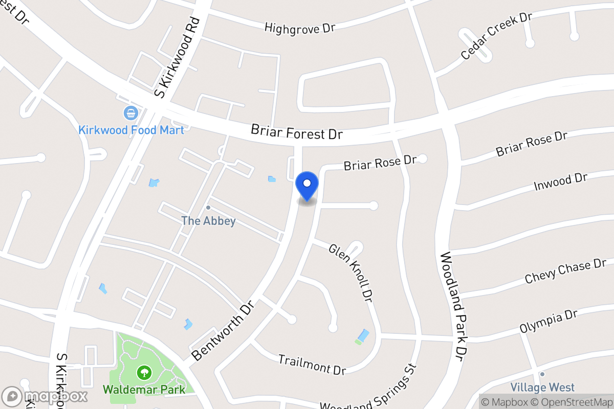 Map of 1914 Hickory Lawn Dr, Houston