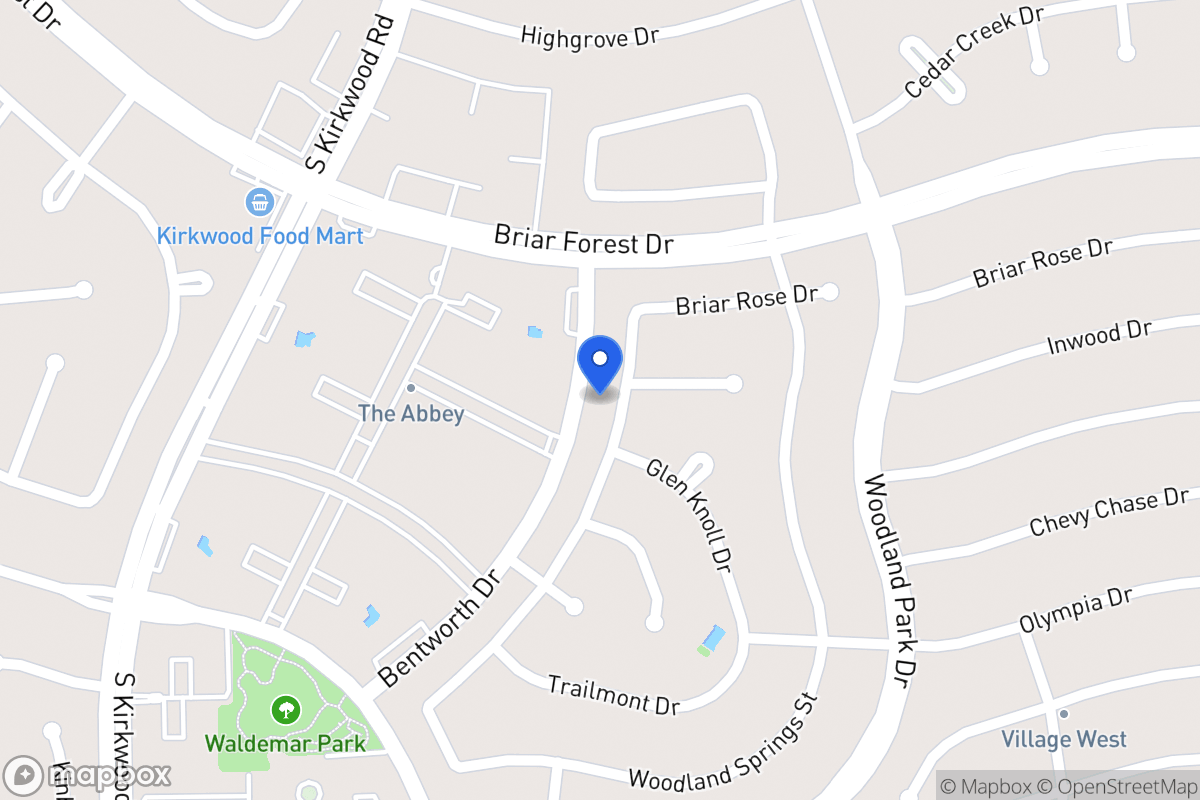 Map of 1918 Hickory Lawn Dr, Houston