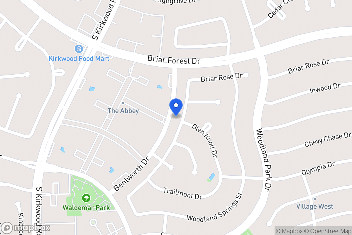 Map of 1926 Hickory Lawn Dr, Houston