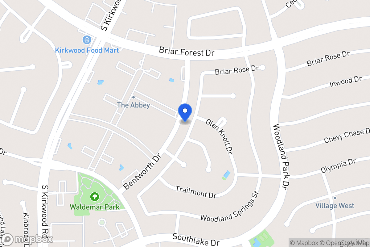 Map of 2106 Hickory Lawn Dr, Houston