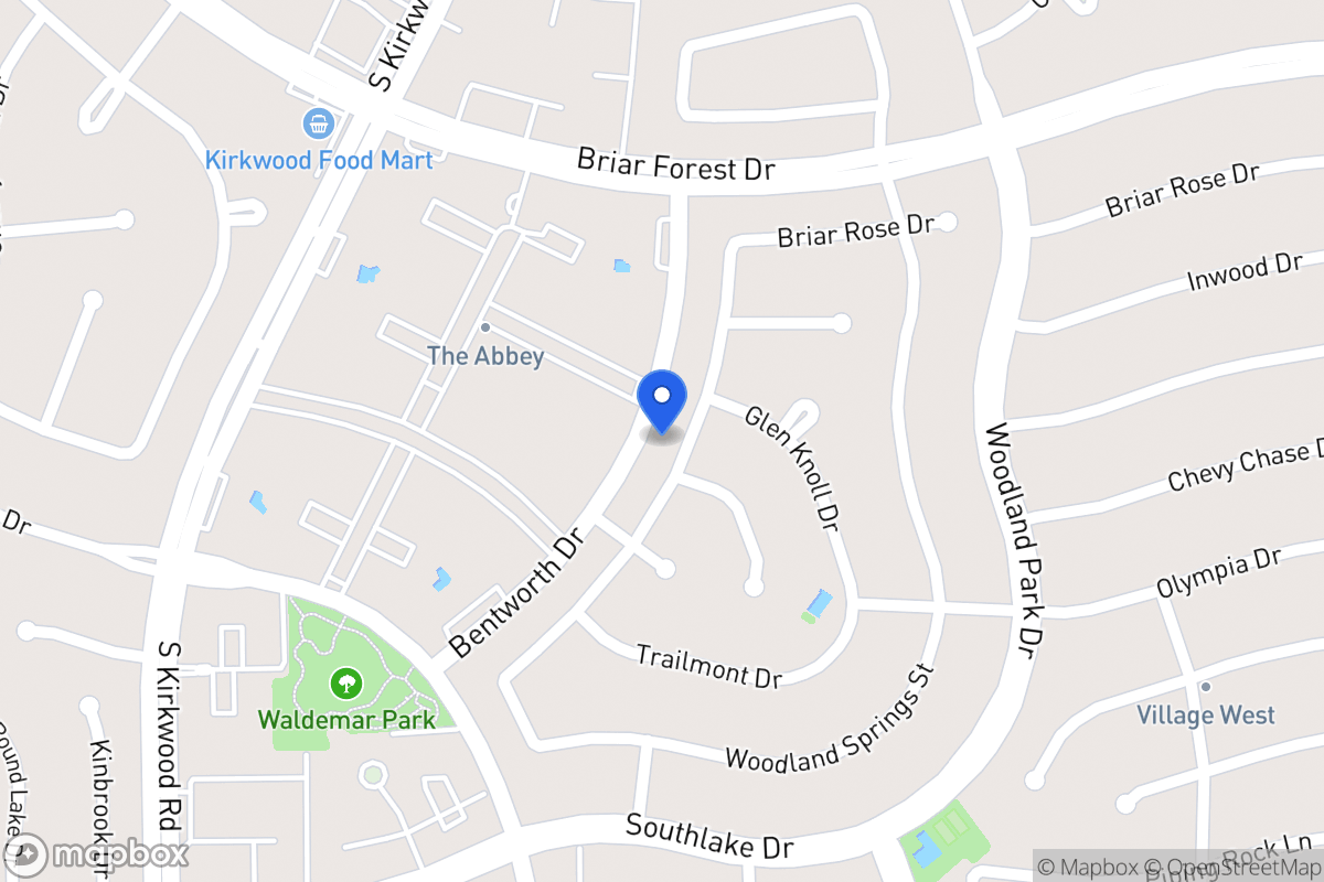 Map of 2110 Hickory Lawn Dr, Houston
