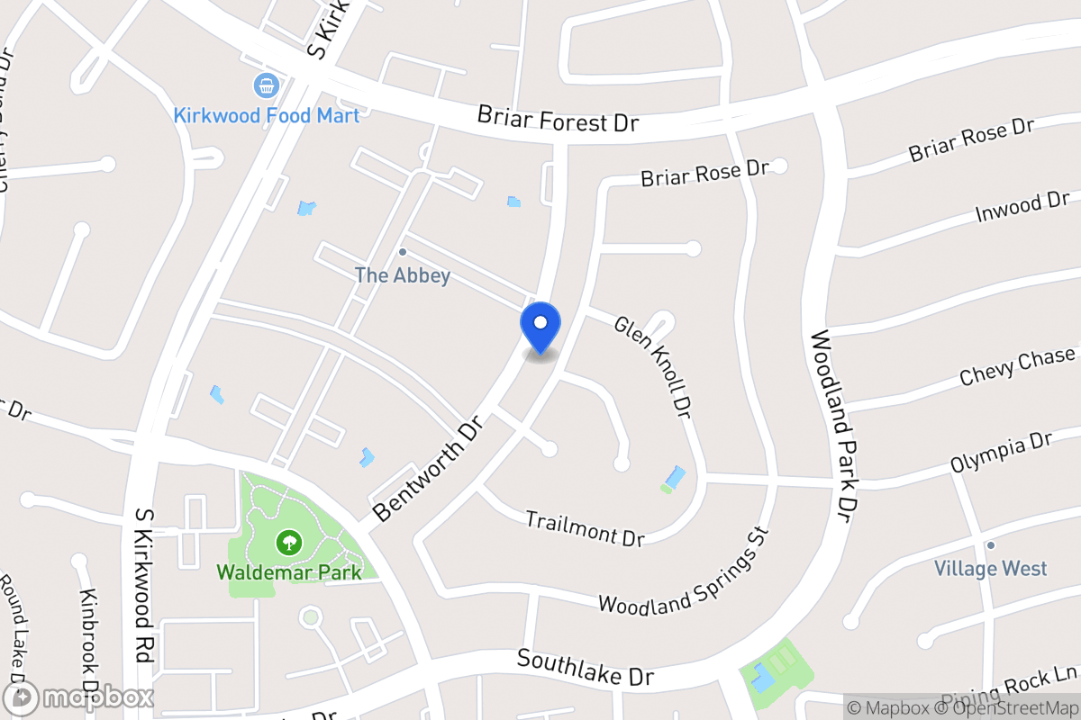 Map of 2114 Hickory Lawn Dr, Houston