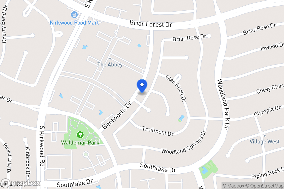 Map of 2122 Hickory Lawn Dr, Houston