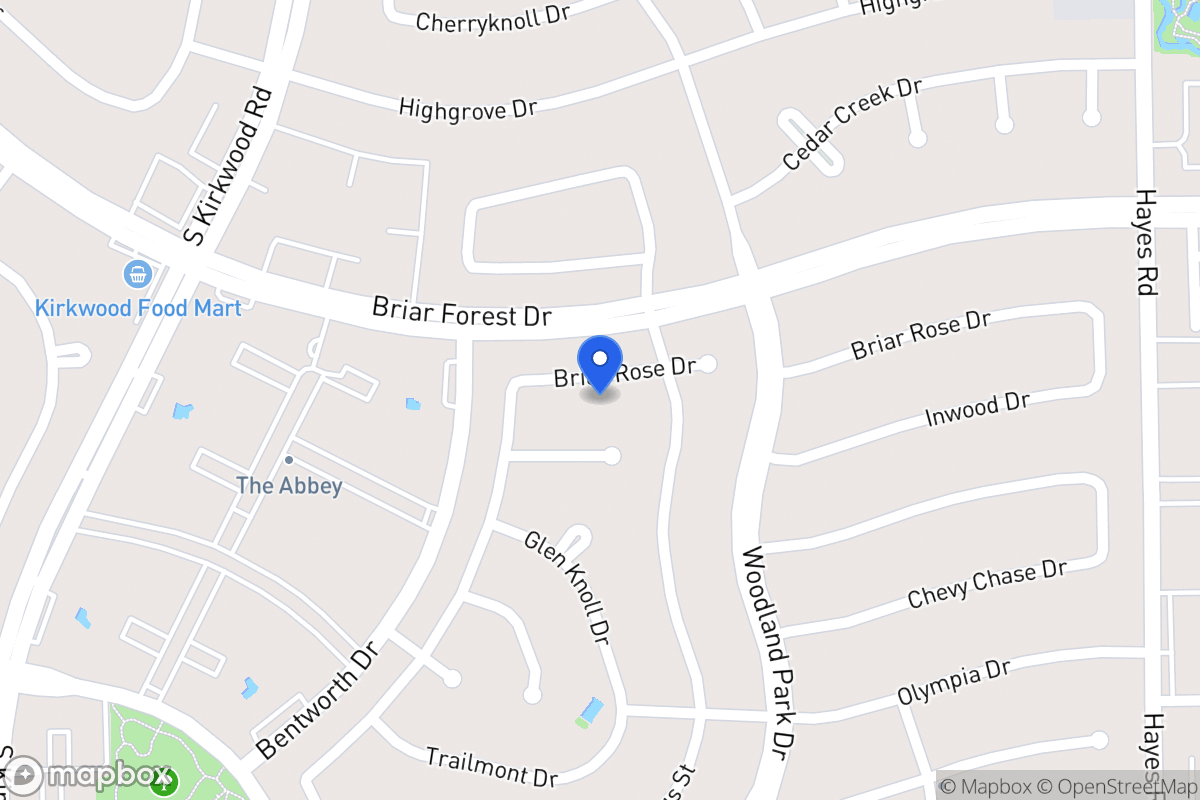 Map of 11627 Briar Rose Dr, Houston