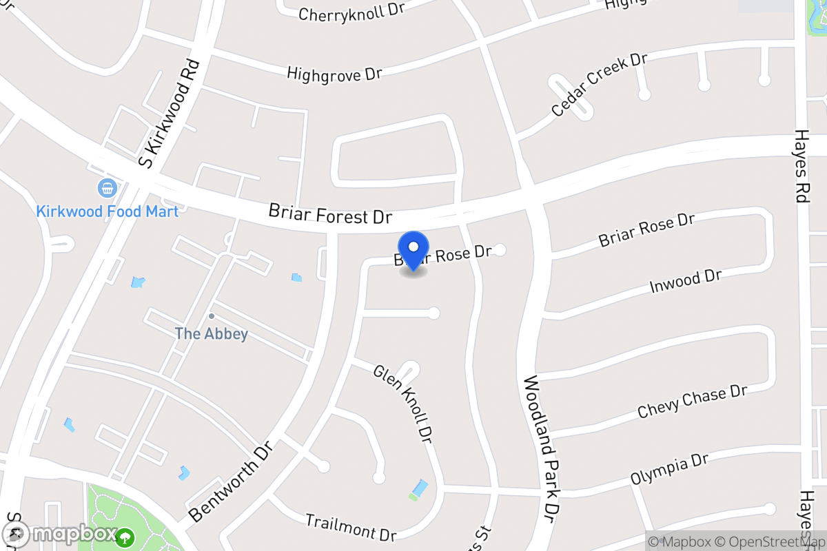 Map of 11631 Briar Rose Dr, Houston