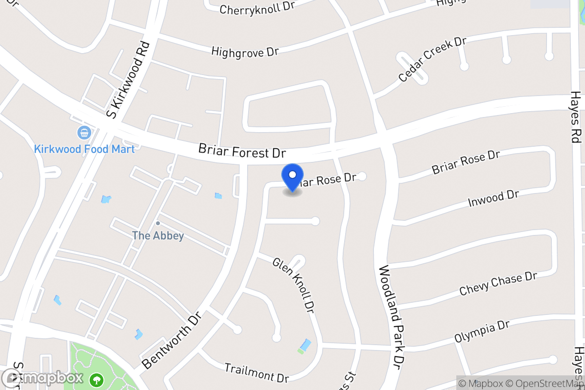 Map of 11635 Briar Rose Dr, Houston