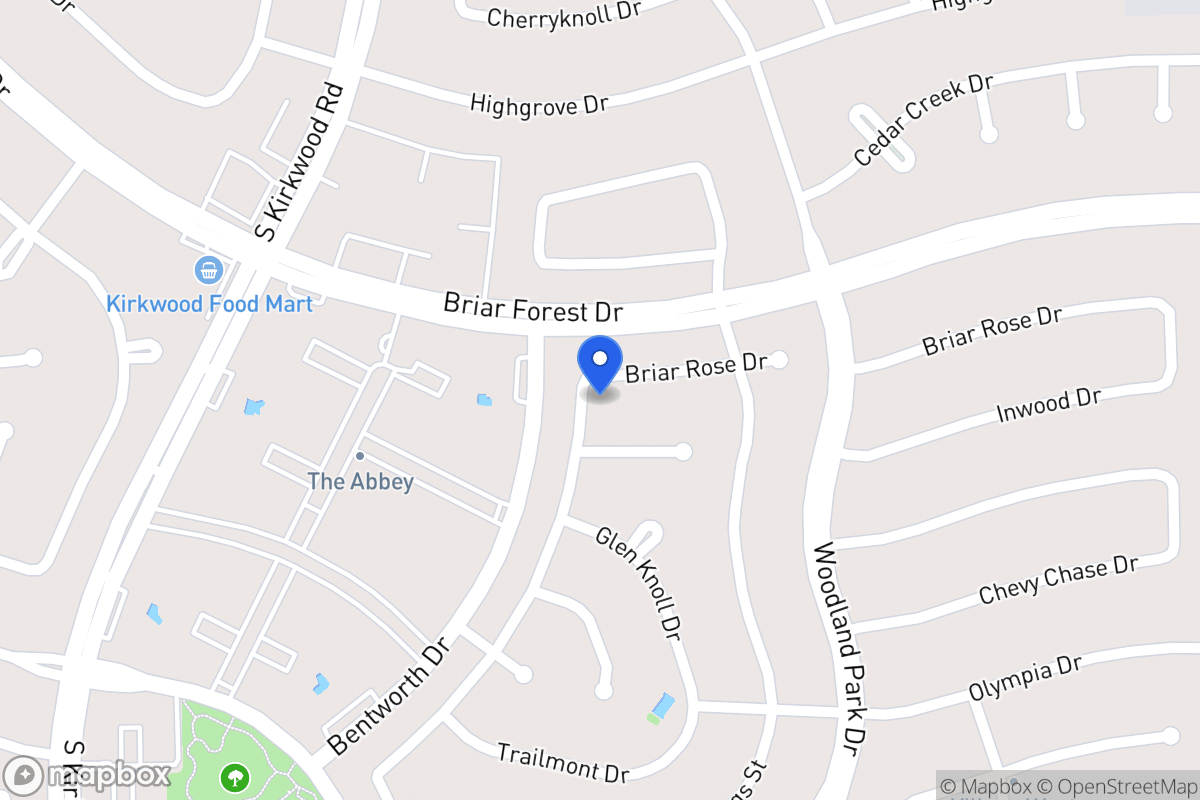 Map of 11643 Briar Rose Dr, Houston