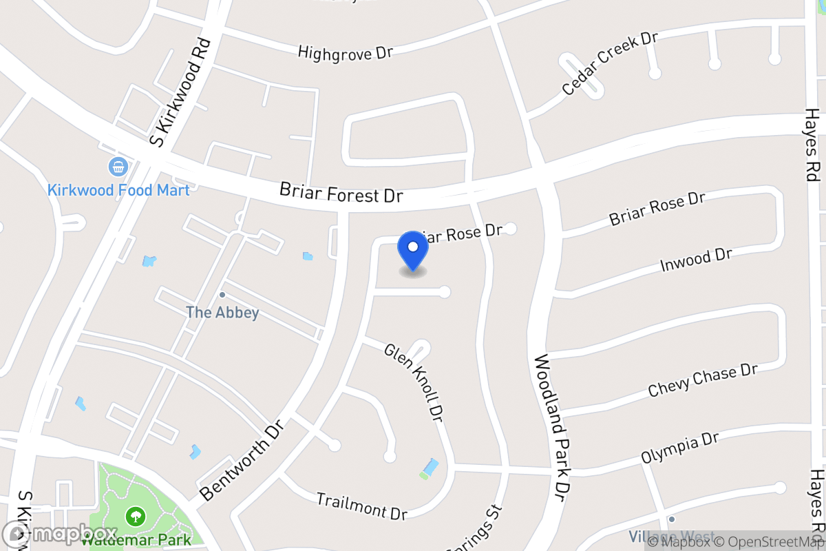 Map of 11614 Inwood Dr, Houston