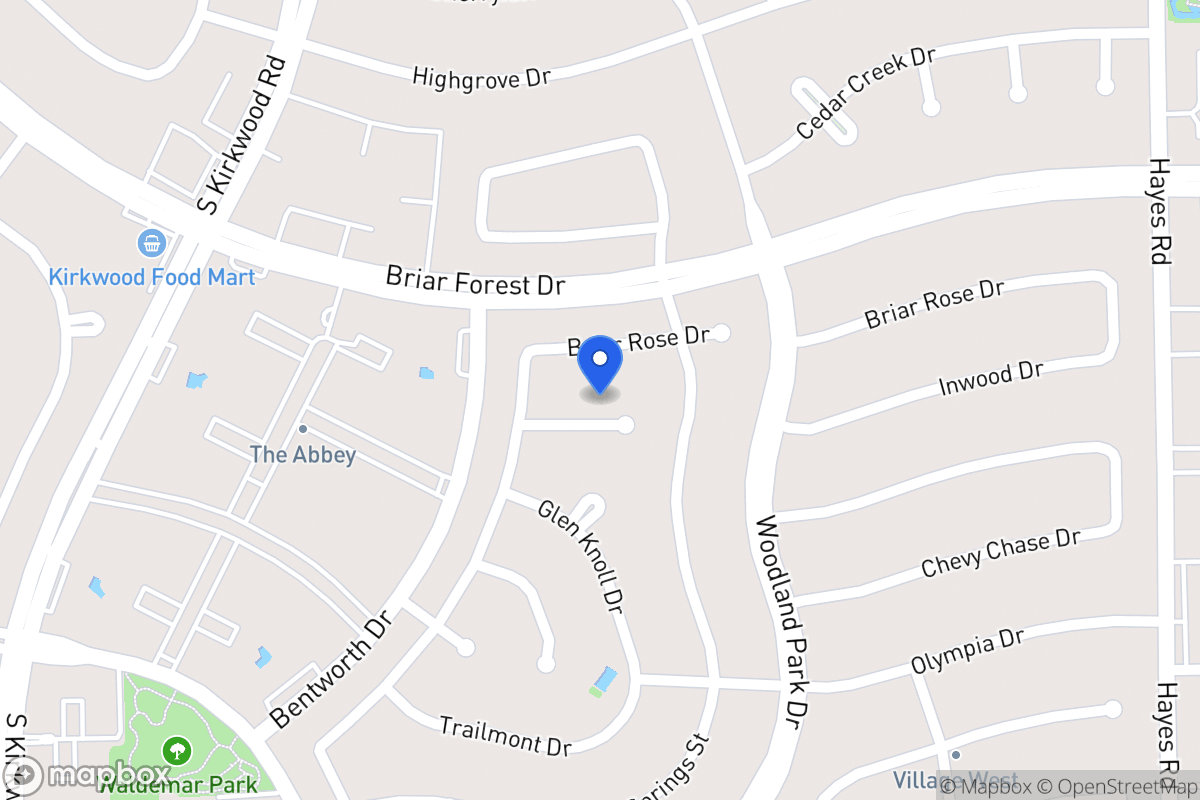 Map of 11610 Inwood Dr, Houston