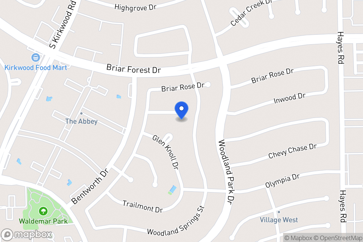 Map of 11603 Inwood Dr, Houston
