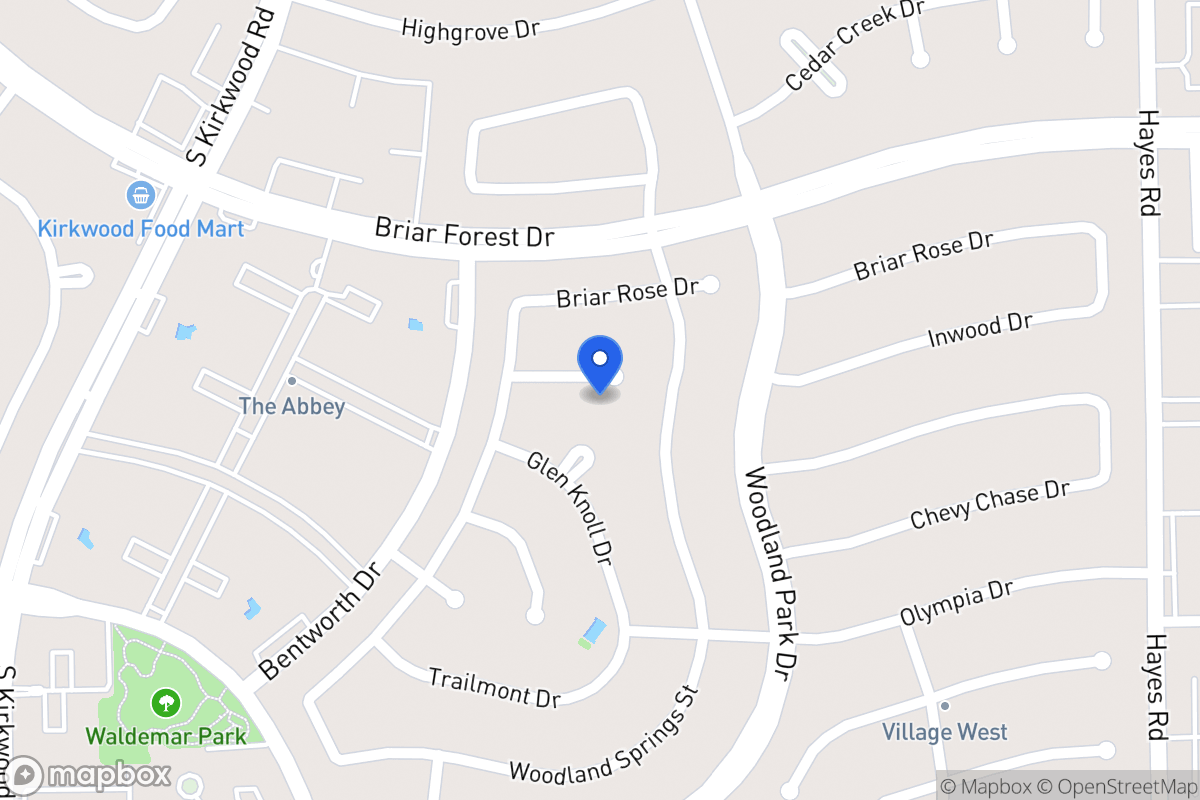 Map of 11607 Inwood Dr, Houston