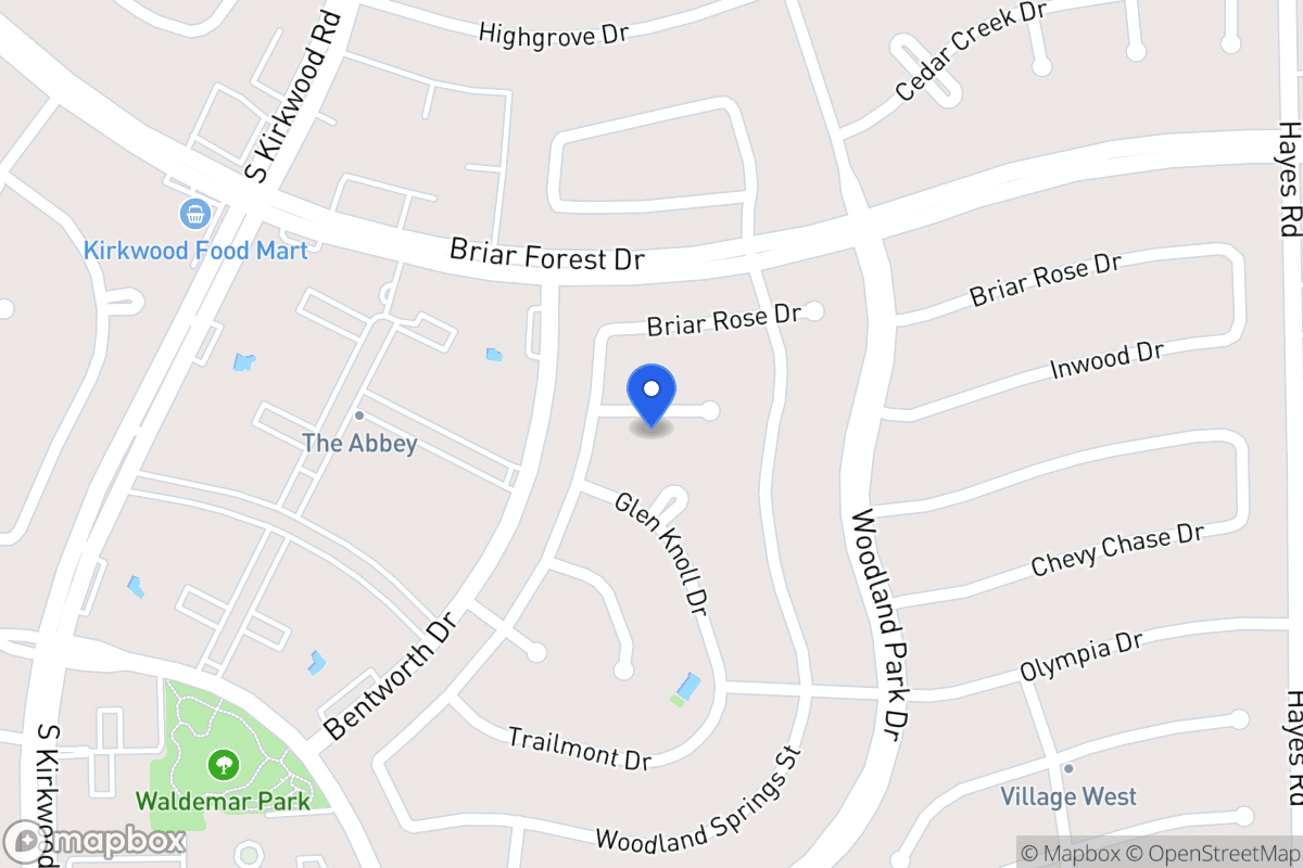 Map of 11615 Inwood Dr, Houston