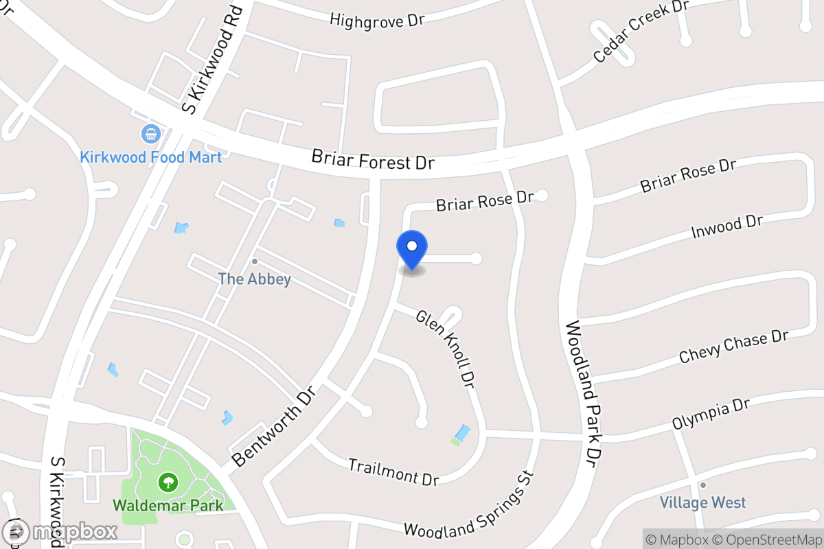 Map of 11623 Inwood Dr, Houston