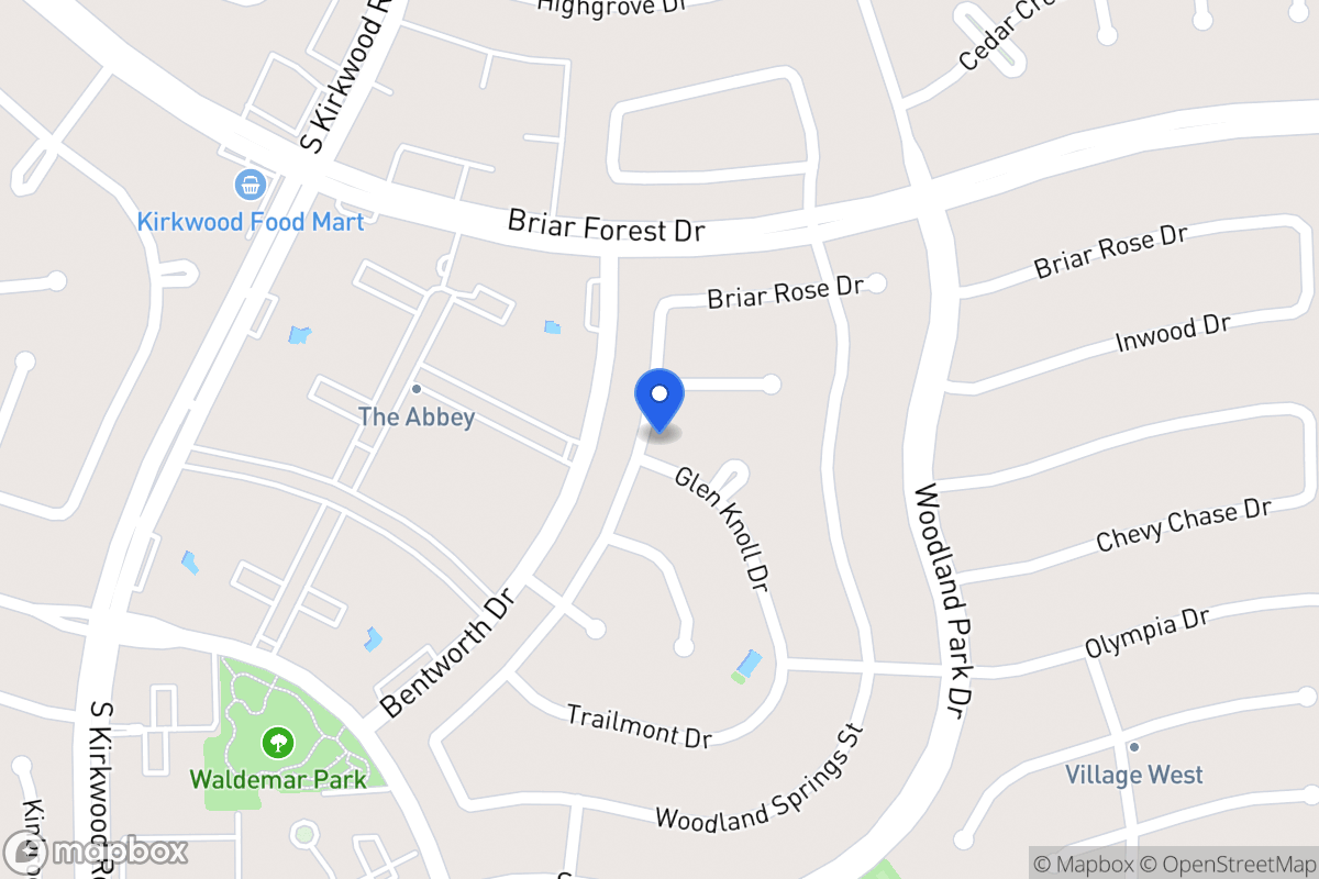 Map of 2103 Glen Knoll Dr, Houston