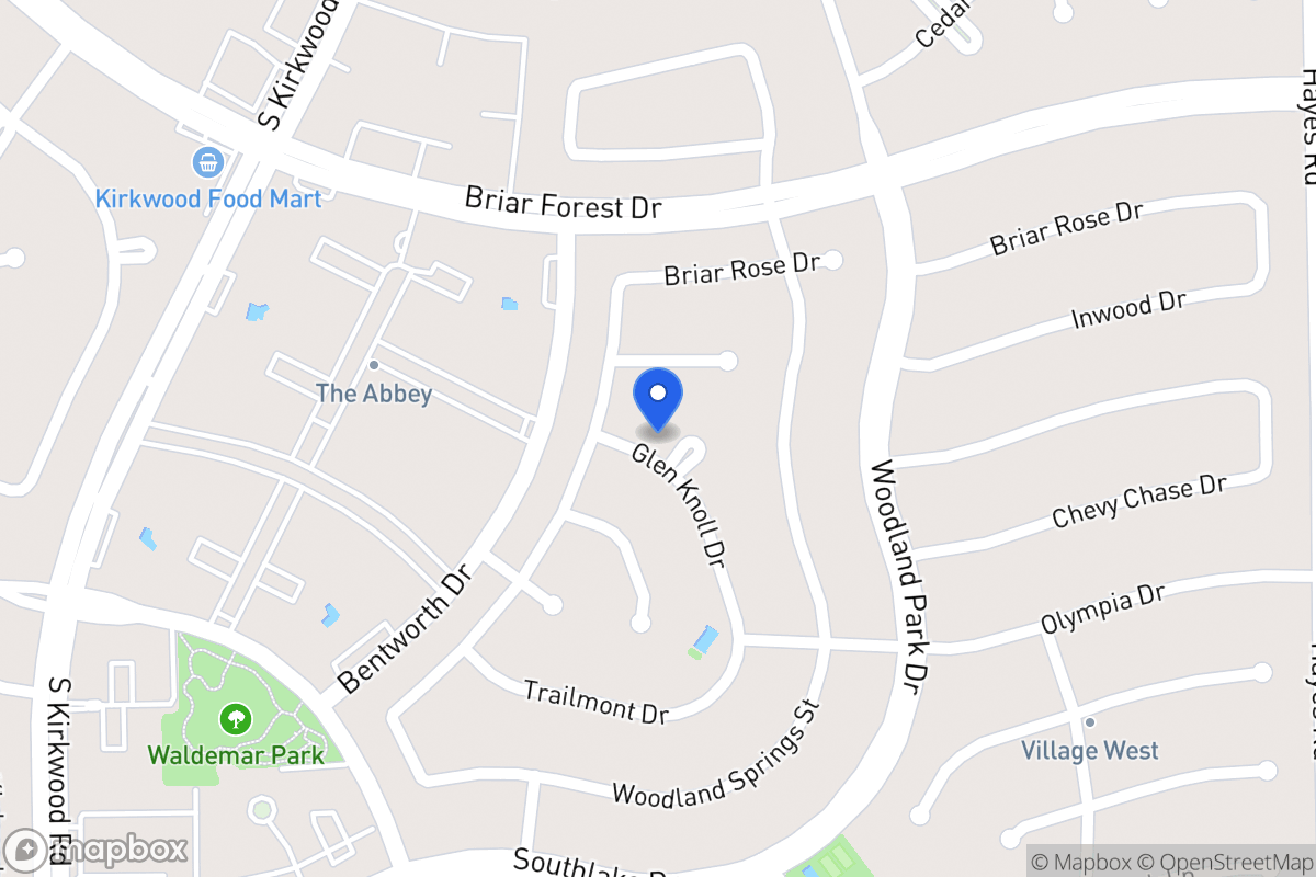 Map of 11610 Glen Knoll Ct, Houston