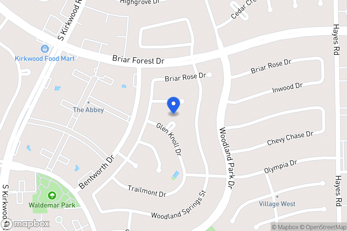 Map of 11602 Glen Knoll Ct, Houston